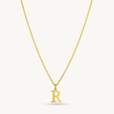 Custom Letter Pendant Necklace - Sterling Silver