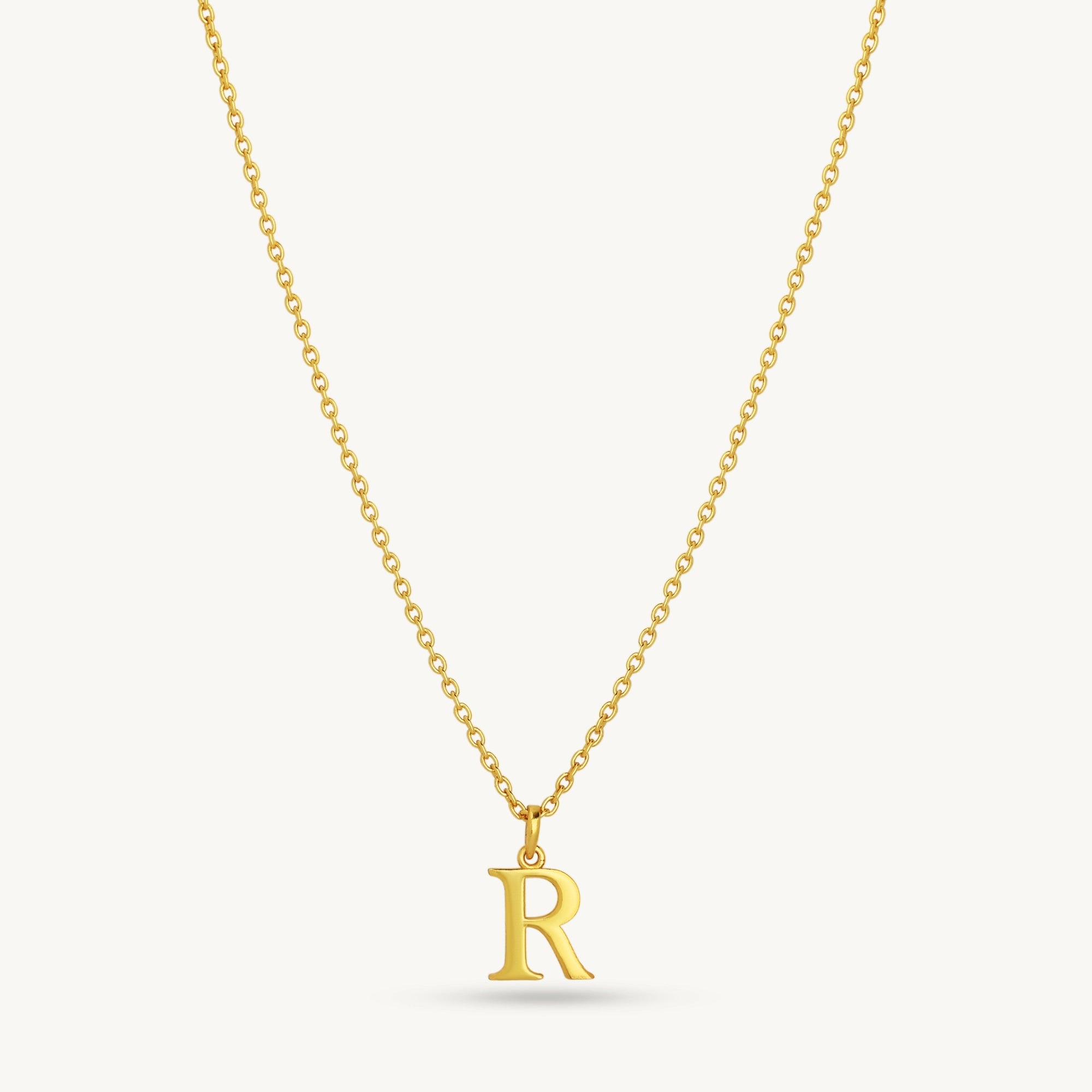 Custom Letter Pendant Necklace - Sterling Silver