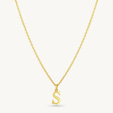 Custom Letter Pendant Necklace - Sterling Silver