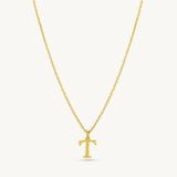 Custom Letter Pendant Necklace - Sterling Silver