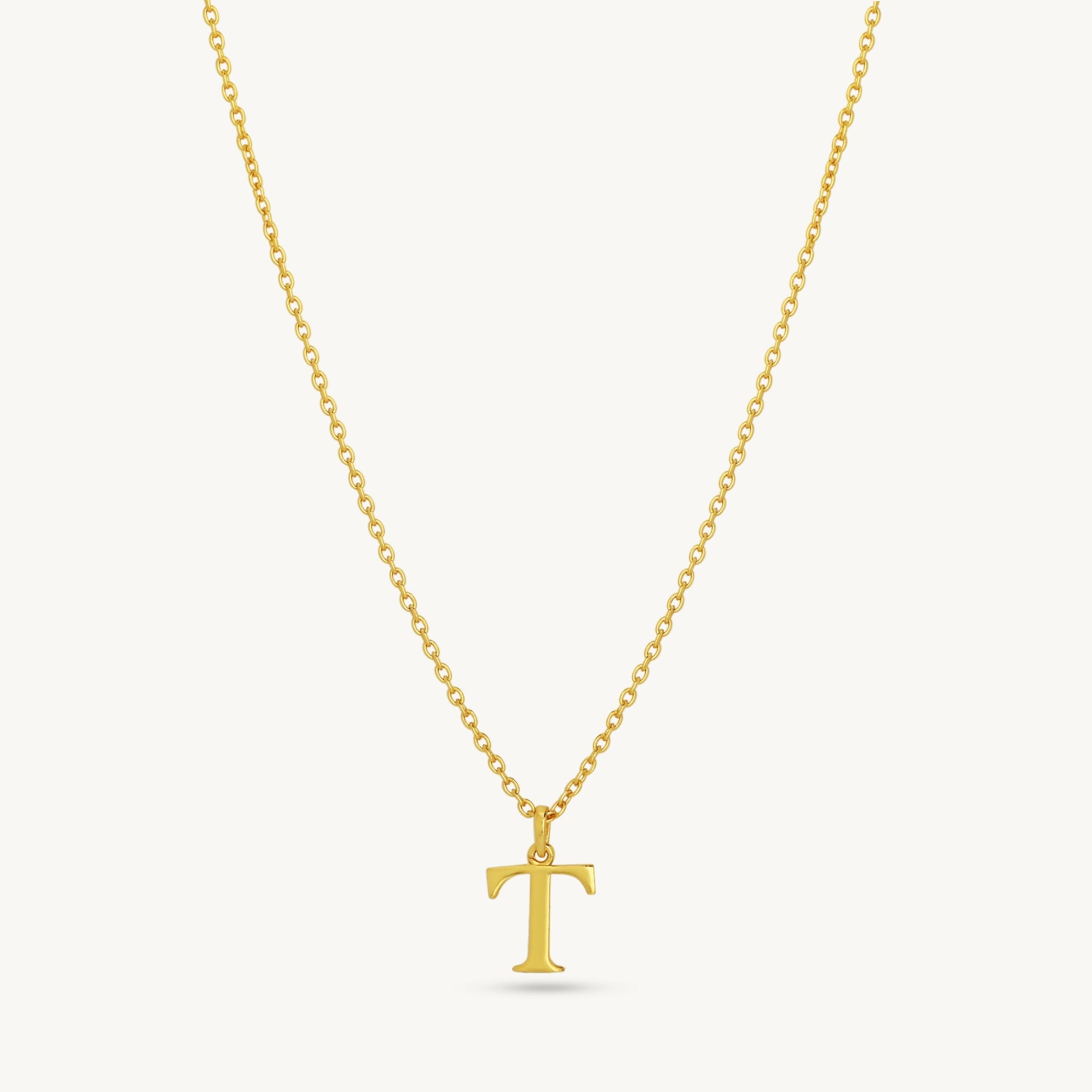 Custom Letter Pendant Necklace - Sterling Silver