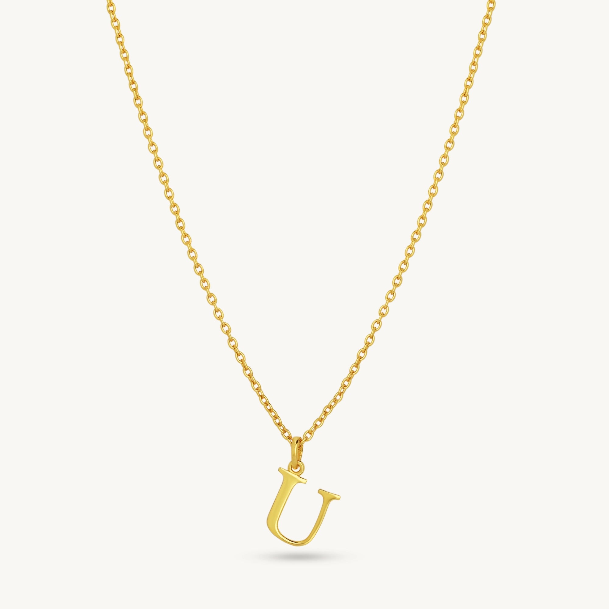 Custom Letter Pendant Necklace - Sterling Silver