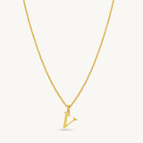Custom Letter Pendant Necklace - Sterling Silver