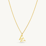 Custom Letter Pendant Necklace - Sterling Silver