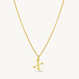 Custom Letter Pendant Necklace - Sterling Silver