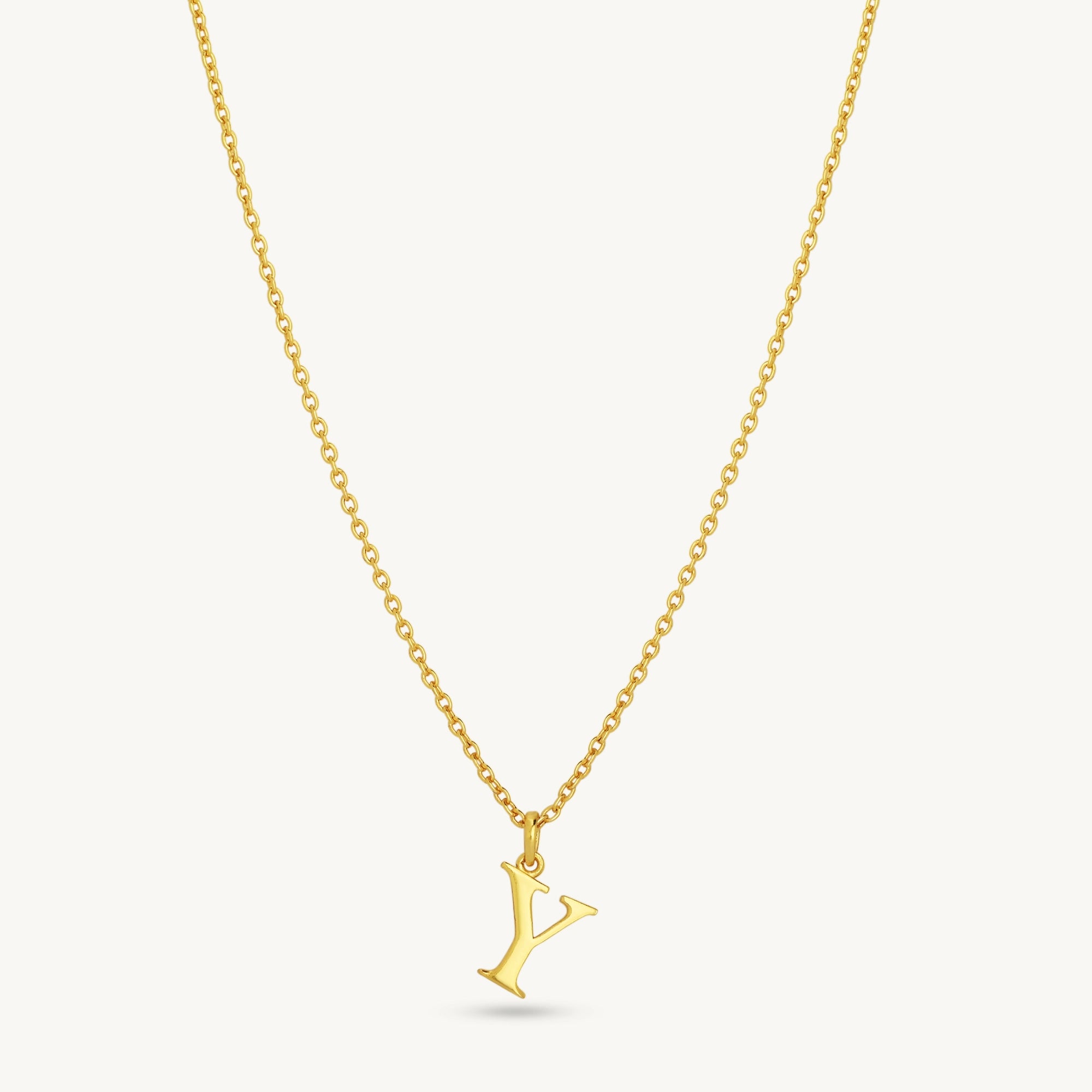 Custom Letter Pendant Necklace - Sterling Silver
