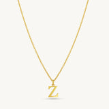 Custom Letter Pendant Necklace - Sterling Silver