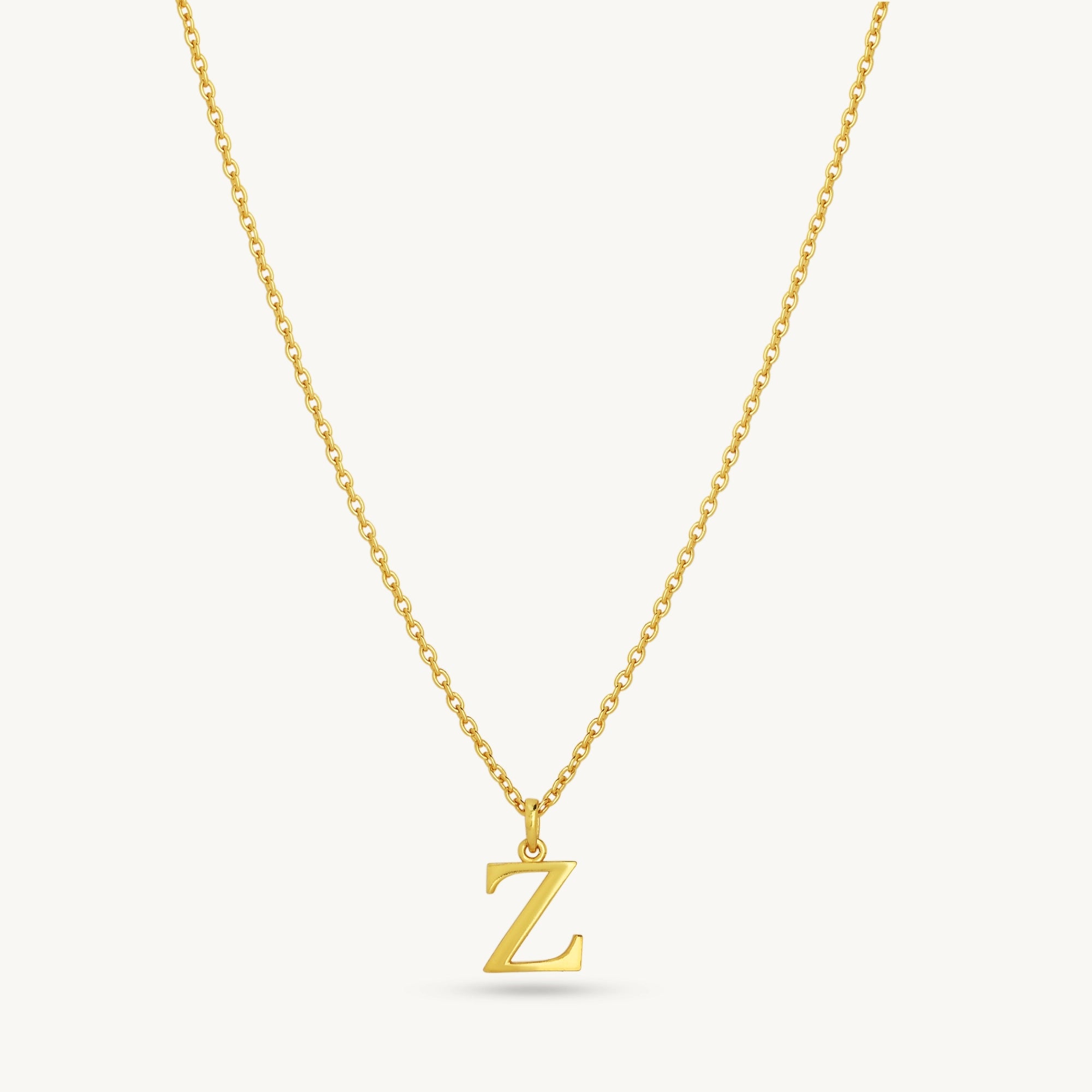 Custom Letter Pendant Necklace - Sterling Silver