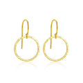 Circle Hammered Dangle Earrings - La Vitá Jewels