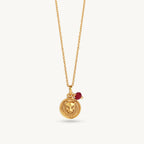 Gold Zodiac Sign Birthstone Necklace