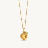 Gold Zodiac Sign Birthstone Necklace