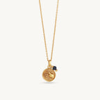 Gold Zodiac Sign Birthstone Necklace