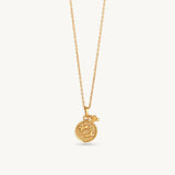 Gold Zodiac Sign Birthstone Necklace