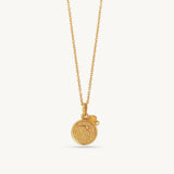 Gold Zodiac Sign Birthstone Necklace