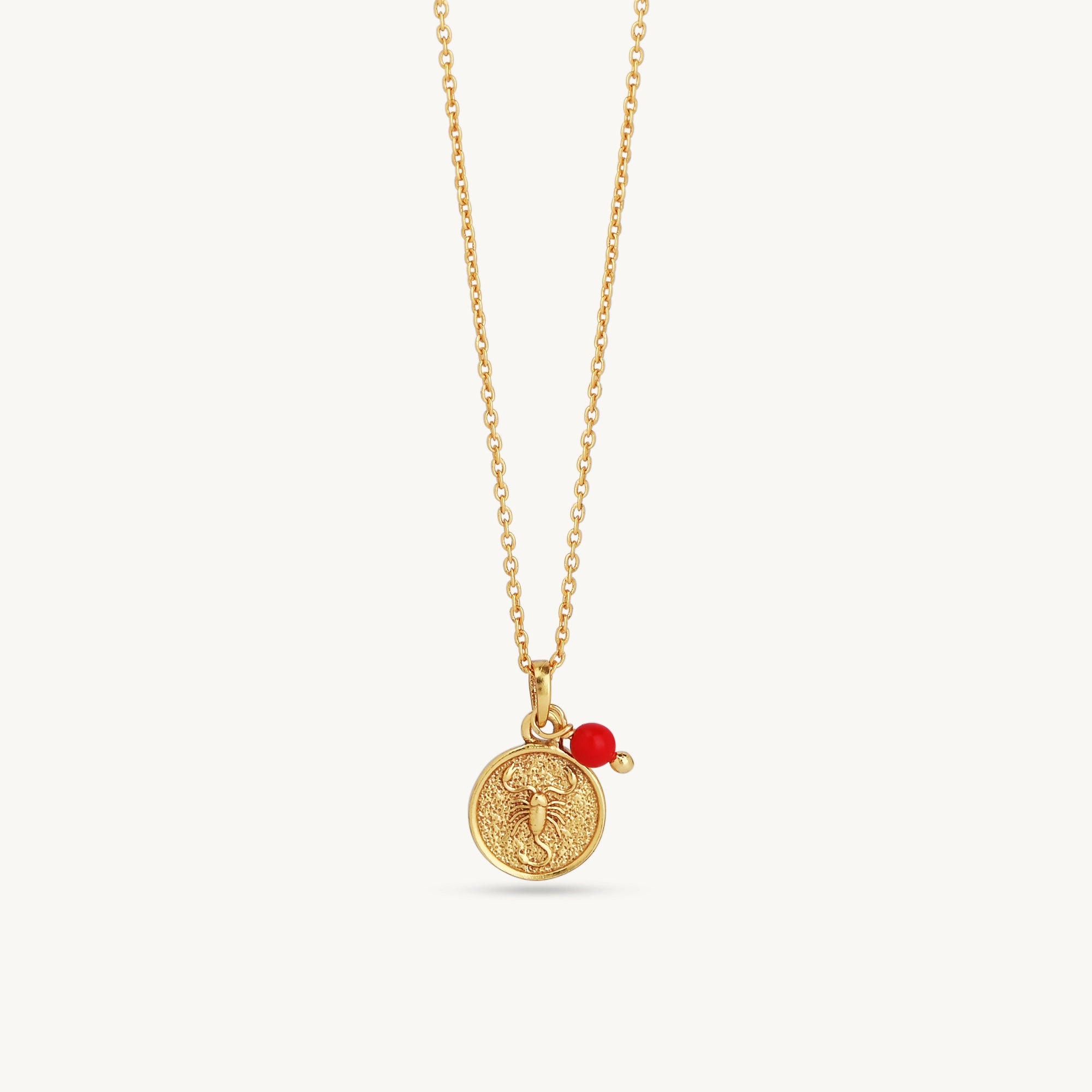 Gold Zodiac Sign Birthstone Necklace