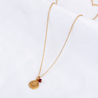 Gold Zodiac Sign Birthstone Necklace