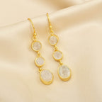 Rainbow Moonstone Moonlight Hoops in Sterling Silver - La Vitá Jewels