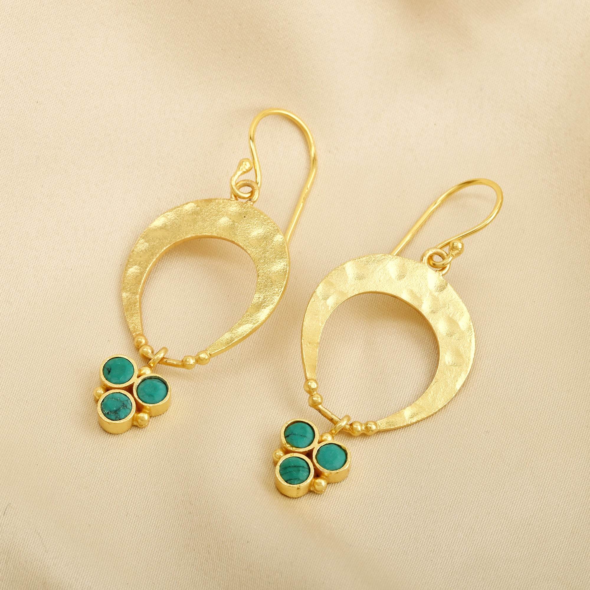 Sterling Silver Turquoise Earrings - La Vitá Jewels