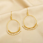 Pearl Stone Dangle Earrings in Sterling Silver - La Vitá Jewels