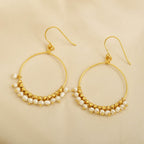 Pearl Stone Dangle Earrings in Sterling Silver - La Vitá Jewels