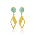 Amazonite Crafted Elegance Earrings in Sterling Silver - La Vitá Jewels