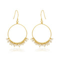Pearl Stone Dangle Earrings in Sterling Silver - La Vitá Jewels