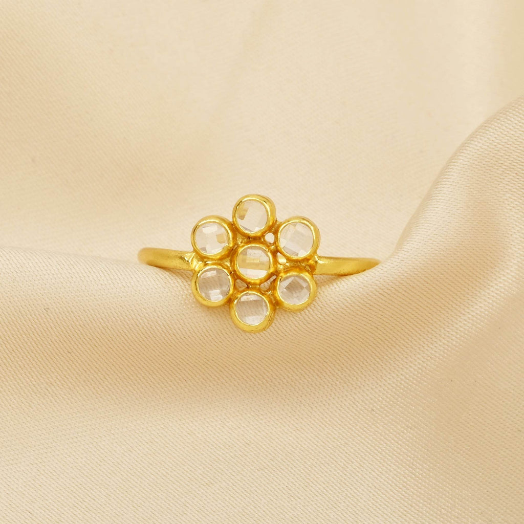 Sterling Silver Polki Stone Statement Rings - La Vitá Jewels