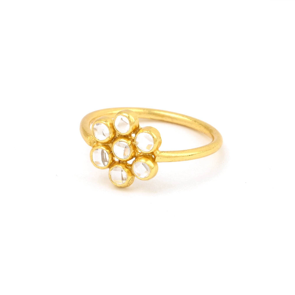 Sterling Silver Polki Stone Statement Rings - La Vitá Jewels