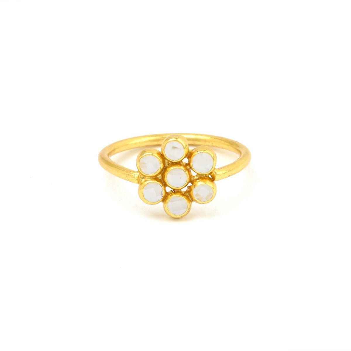 Sterling Silver Polki Stone Statement Rings - La Vitá Jewels