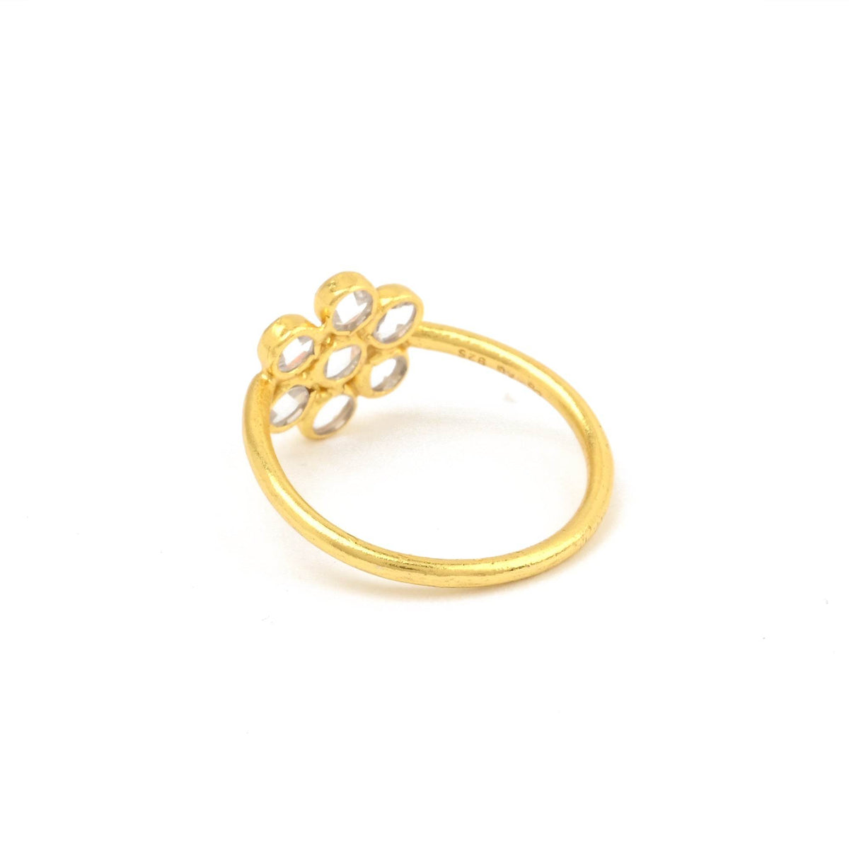 Sterling Silver Polki Stone Statement Rings - La Vitá Jewels