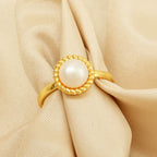 Fresh Water Pearl Solitaire Rings in Sterling Silver - La Vitá Jewels
