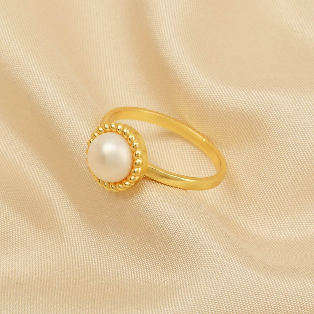 Fresh Water Pearl Solitaire Rings in Sterling Silver - La Vitá Jewels
