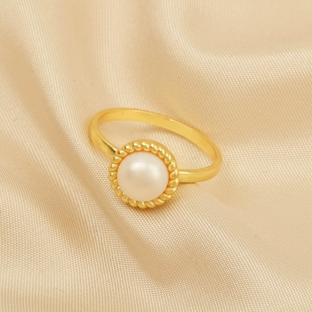 Fresh Water Pearl Solitaire Rings in Sterling Silver - La Vitá Jewels