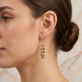Multi Tourmaline and Labradorite Dangle Earring