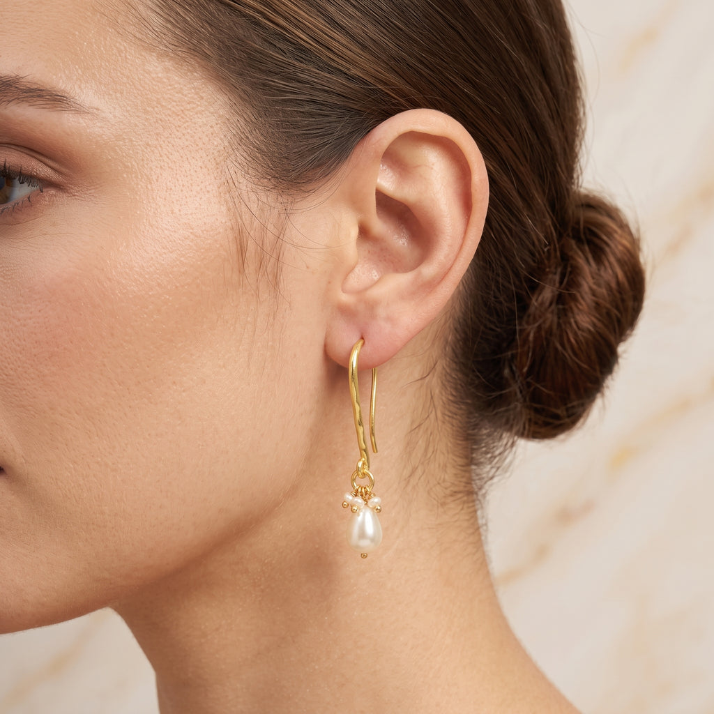 Natural Pearl Drop Earrings