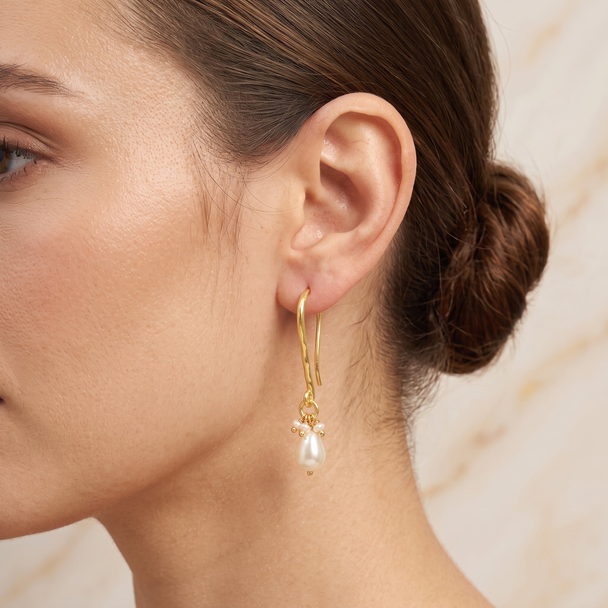 Natural Pearl Drop Earrings