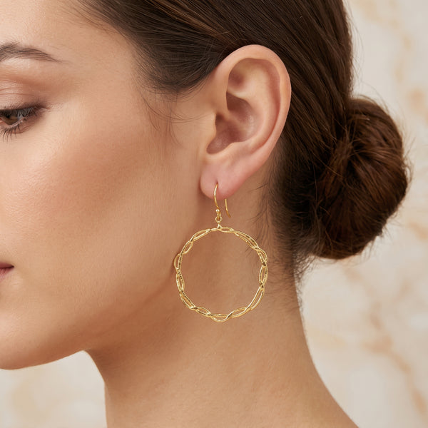 Spiral Circle Earrings