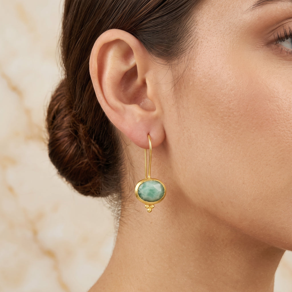 Amazonite Vintage Vibes Earrings