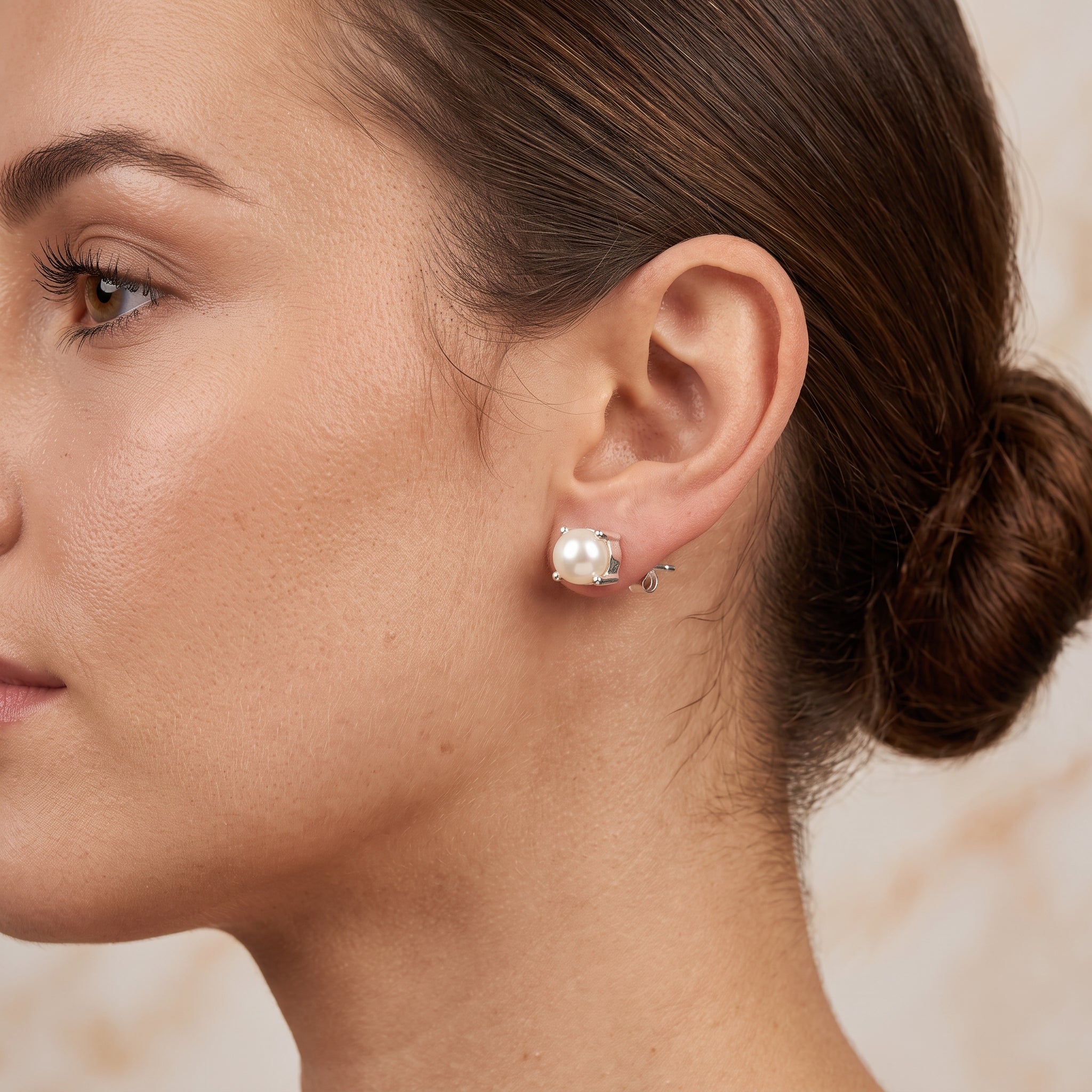 Natural Pearl Stud Earrings