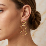Fancy Shape Metal Dangle Earrings