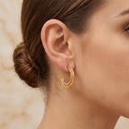 Golden Symphony Textured Hoops