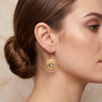 Spiral Shape Labradorite Dangle Earrings