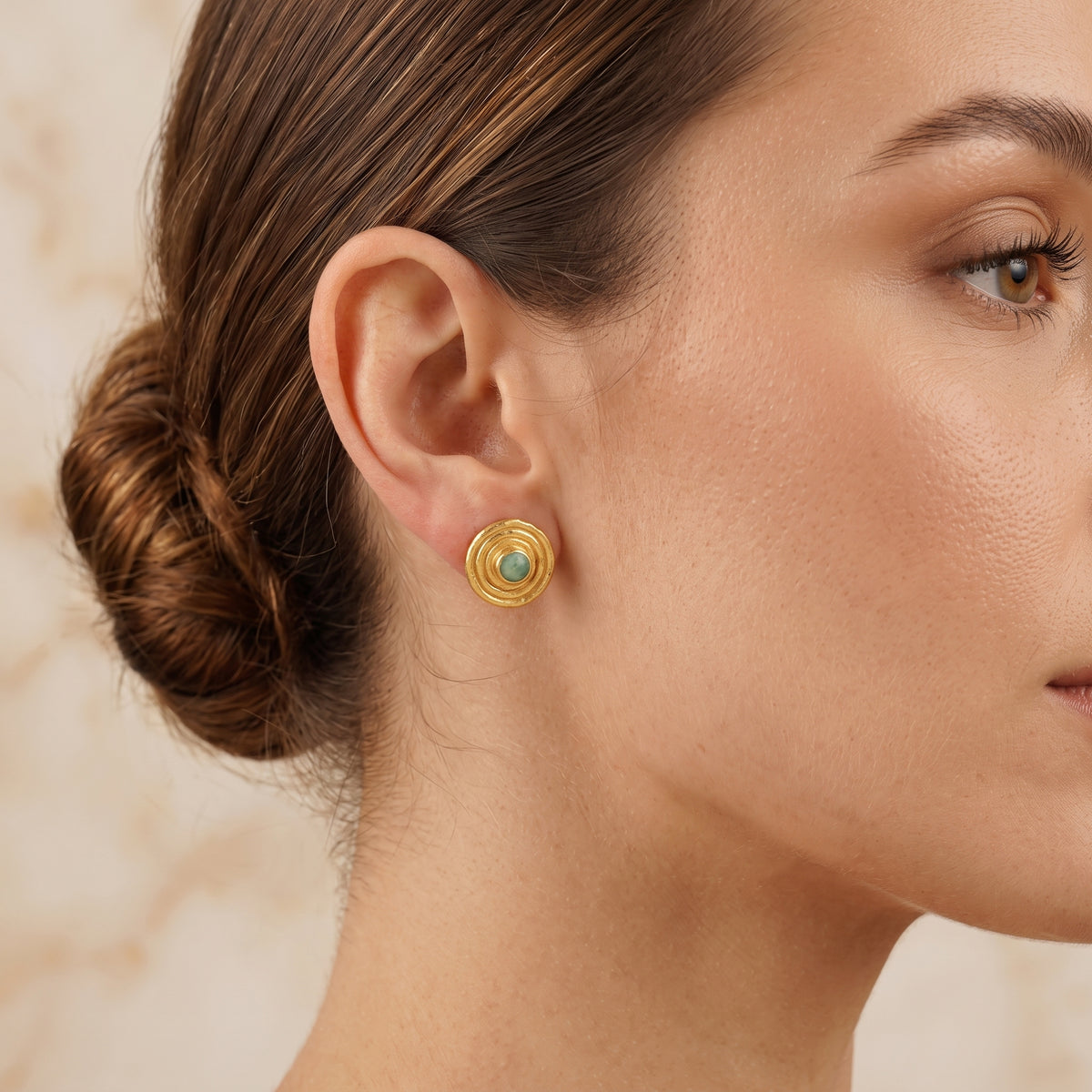Amazonite Gemstone Stud Earrings