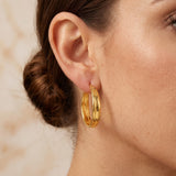 Ember Texture Hoop Earrings