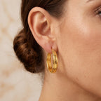 Ember Texture Hoop Earrings