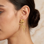 Chandrika Hammered Leaf Earrings