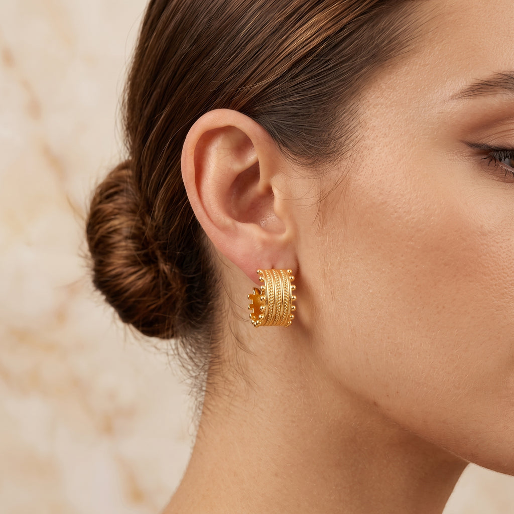 Chandrakala Hoop Earrings