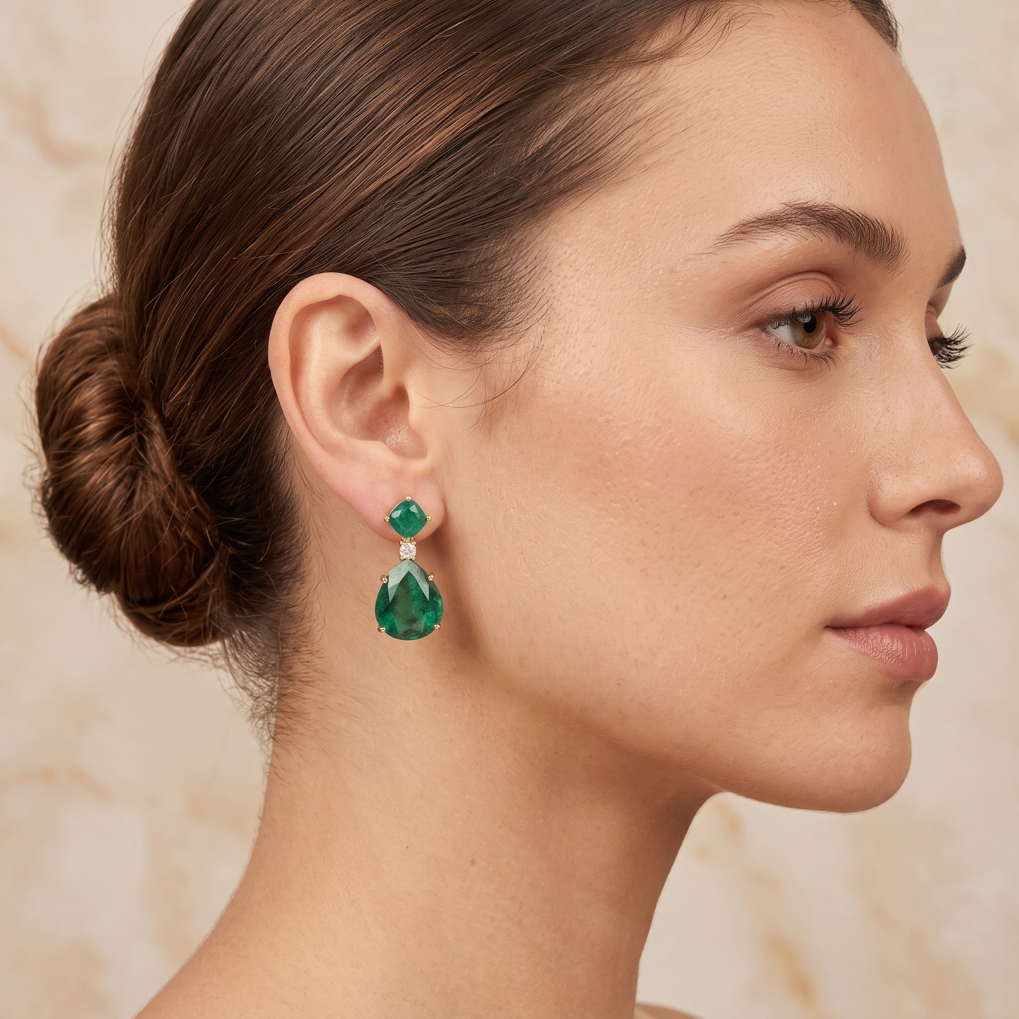 Emerald Gemstone Earring