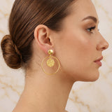 Hammered Disc Dipti Earrings