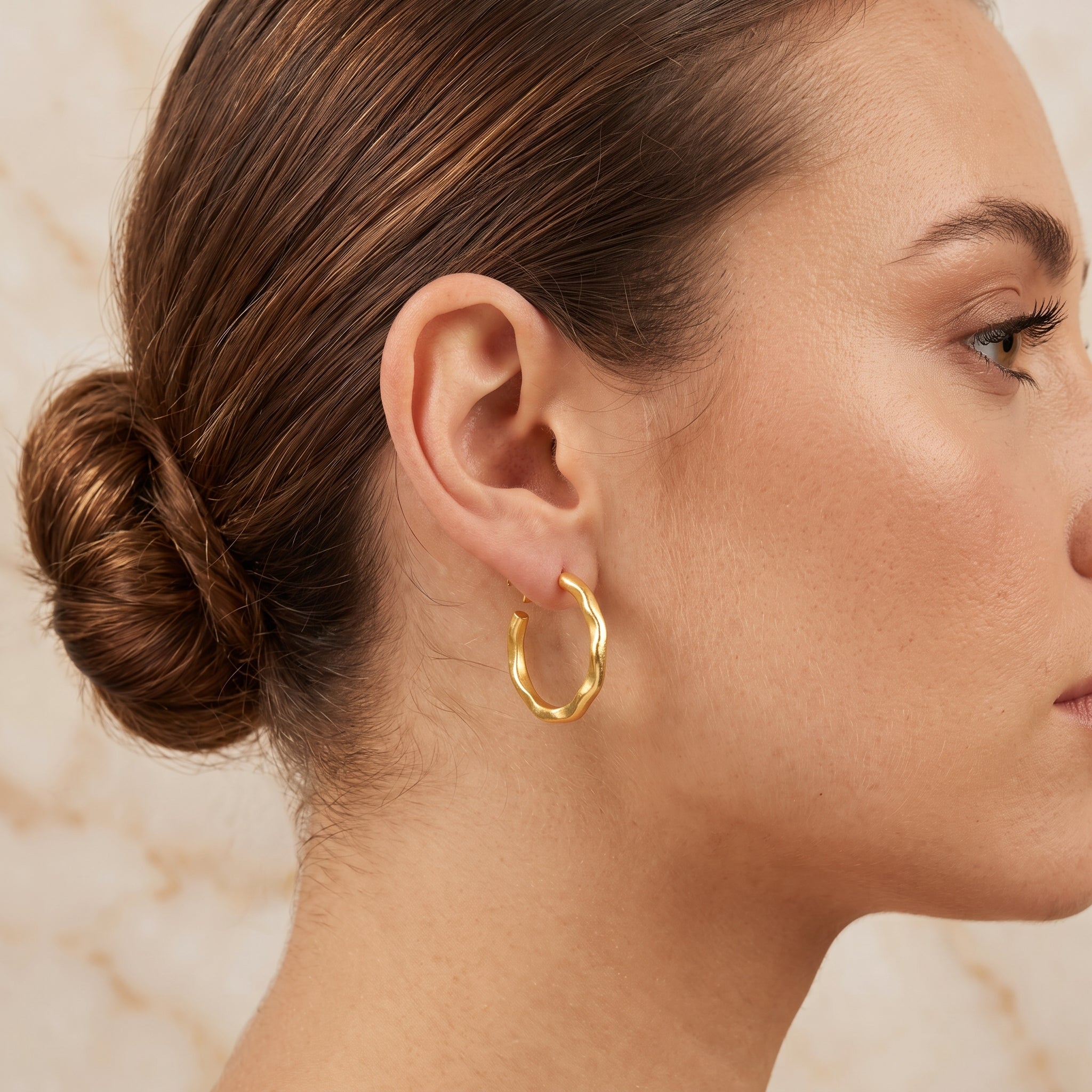 Half Circle Hoop Earrings